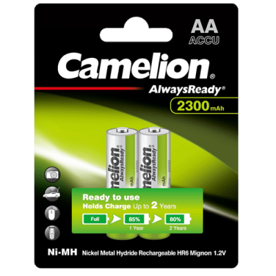 R06AA2300mAh-BP2 ΜΠΑΤΑΡΙΑ CAMELION ALWAYS READY AA CAMELION | ΕΠΑΝΑΦΟΡΤΙΖΟΜΕΝΕΣ ΜΠΑΤΑΡΙΕΣ ΝΙΚΕΛΙΟΥ ΜΕΤΑΛΛΟΥ (Ni-Mh) στο smart-tech.gr