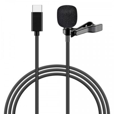 POWERTECH μικρόφωνο CAB-UC048 με ενσωματωμένο clip-on, USB Type-C, μαύρο | ΛΟΙΠΑ ΑΞΕΣΟΥΑΡ στο smart-tech.gr