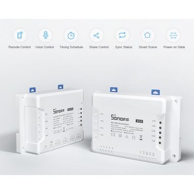 SONOFF Smart Διακόπτης 4CH PRO R3, 4 θέσεων, 40A, RF control, λευκός | ΗΛΕΚΤΡΟΛΟΓΙΚΟΣ ΕΞΟΠΛΙΣΜΟΣ στο smart-tech.gr