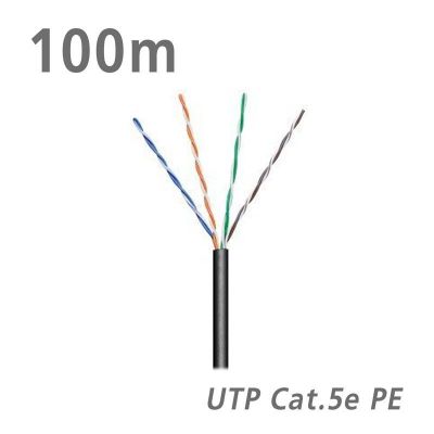 57198 ΚΑΛΩΔΙΟ UTP Cat.5e U/UTP CCA PE 5.0mm Black 100m | UTP στο smart-tech.gr