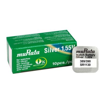 MURATA μπαταρία Silver Oxide για ρολόγια SR1130, 1.55V, No389/390, 10τμχ | ΜΠΑΤΑΡΙΕΣ ΡΟΛΟΓΙΩΝ στο smart-tech.gr