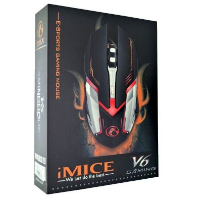 Ενσύρματο Ποντίκι iMICE V6 Gaming 6D με 6 Πλήκτρα, 3200 DPI, Multimedia και LED Φωτισμό. Μαύρο-Γκρι | GAMING Ποντίκια στο smart-tech.gr