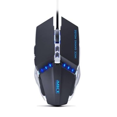 Ενσύρματο Ποντίκι iMICE T80 Gamer 6D με 6 Πλήκτρα, 3200 DPI και LED Φωτισμό. Μαύρο | ΠΟΝΤΙΚΙΑ (MOUSE) στο smart-tech.gr