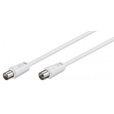 GOOBAY καλώδιο κεραίας αρσενικό σε θηλυκό 11510, <70dB, CCS, 1.5m, λευκό | Καλώδια RF (Κεραίας) στο smart-tech.gr