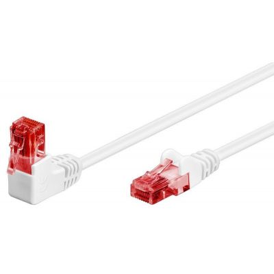 GOOBAY καλώδιο U/UTP CAT6 51522, γωνιακό, CCA AWG 25/7, 1m, λευκό | Καλώδια δικτύου στο smart-tech.gr