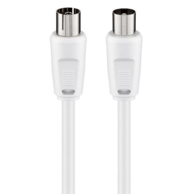GOOBAY καλώδιο κεραίας αρσενικό σε θηλυκό 50910, <70dB, CCS, 0.5m, λευκό | Καλώδια RF (Κεραίας) στο smart-tech.gr