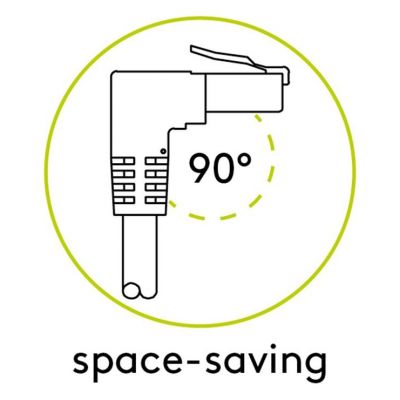 GOOBAY καλώδιο U/UTP CAT6 51515, γωνιακό, CCA AWG 25/7, 1m, μαύρο | Καλώδια δικτύου στο smart-tech.gr