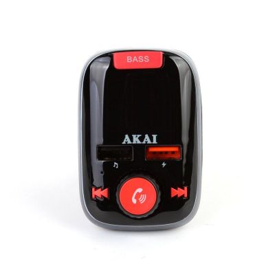 Akai FMT-74BT FM transmitter με Hands Free, φορτιστή αυτοκινήτου, Bluetooth, Aux-In / Out, micro SD, και 2 USB | FM Transmitter (Αναμεταδότες FM) στο smart-tech.gr
