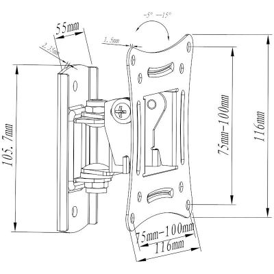 Osio OSM-1027 Βάση τηλεόρασης 10″ – 27″ – VESA 100 x 100 | Βάσεις στήριξης τηλεοράσεων στο smart-tech.gr