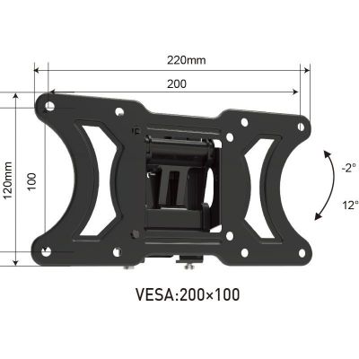 Osio OSM-7825 Βάση τηλεόρασης 10″ – 32″ VESA 200 x 100 | Βάσεις στήριξης τηλεοράσεων στο smart-tech.gr