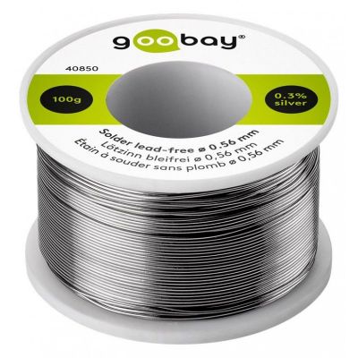 GOOBAY σύρμα συγκόλλησης 40850 Φ0.56mm, χωρίς μόλυβδο, 100γρ, 1τμχ | Κολλητήρια - Συγκόλληση στο smart-tech.gr