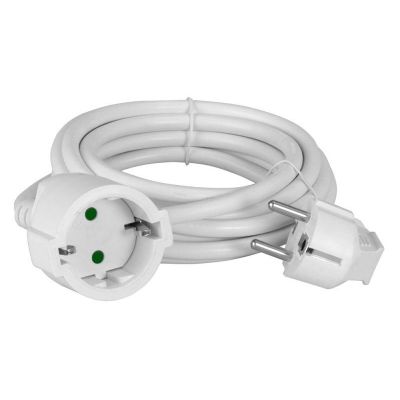 POWERTECH μπαλαντέζα ρεύματος PT-888, 1x schuko, 16A, 3m, λευκή | Πολύπριζα - Μπαλαντέζες στο smart-tech.gr