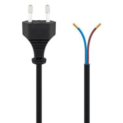 GOOBAY καλώδιο τροφοδοσίας Euro male 2x0.75 mm² 50085, 1.5m, μαύρο | ΕΠΙΤΟΙΧΙΟΙ ΦΟΡΤΙΣΤΕΣ USB & ΚΑΛΩΔΙΑ ΦΟΡΤΙΣΗΣ στο smart-tech.gr