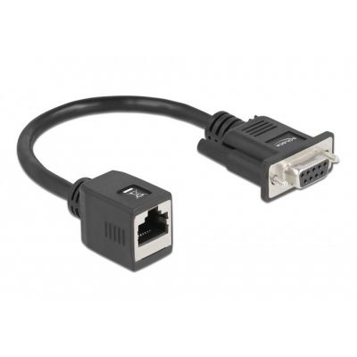 DELOCK αντάπτορας από serial DB9 RS-232 σε RJ45, μαύρος | Καλώδια δικτύου στο smart-tech.gr