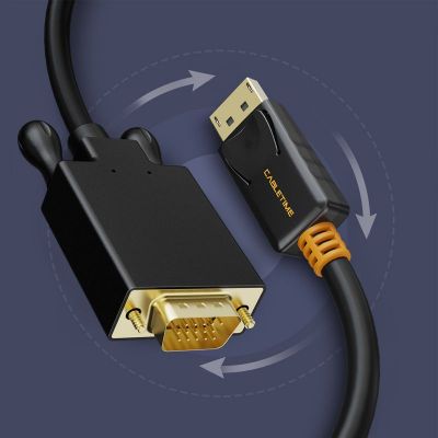 CABLETIME καλώδιο Displayport σε VGA AV585, 1080p, 3m, μαύρο | Λοιπά Καλώδια, Adaptors & Μετατροπείς στο smart-tech.gr