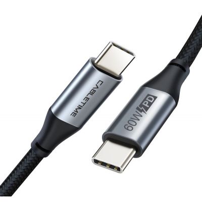 CABLETIME καλώδιο USB Type-C C160, PD 60W, 3Α, 1m, γκρι | Καλώδια USB-C (Type-C) στο smart-tech.gr