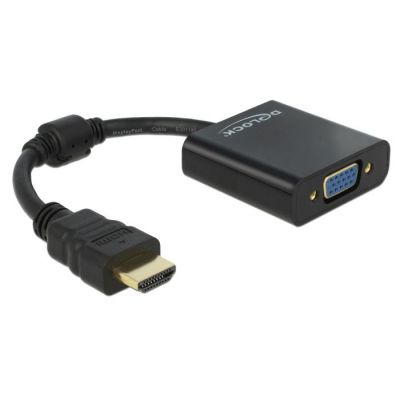 DELOCK αντάπτορας HDMI σε VGA 65512, 1080p, μαύρος | Λοιπά Καλώδια, Adaptors & Μετατροπείς στο smart-tech.gr