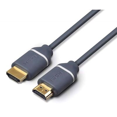 PHILIPS καλώδιο HDMI 2.0 SWV5630G, 4K 3D, copper, γκρι, 3m | Λοιπά Καλώδια, Adaptors & Μετατροπείς στο smart-tech.gr