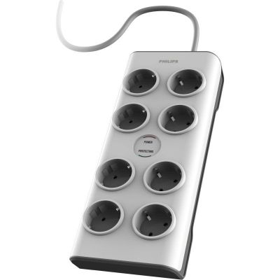 Philips SPN7080WA/GRS Πολύπριζο ασφαλείας 8 θέσεων | Πολύπριζα ασφαλείας (Με προστασία υπέρτασης) στο smart-tech.gr