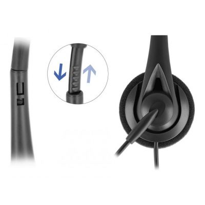DELOCK headphones με μικρόφωνο 27177, mono, USB, volume control, μαύρα | ΜΙΚΡΟΦΩΝΑ Η/Υ στο smart-tech.gr