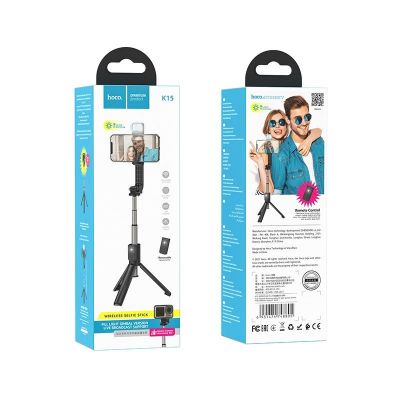 Βάση Στήριξης και Selfie Stick Hoco K15 Treasure για Συσκευές 4.7"-6.5" 55mAh, Συμβατό με GoPro, Μήκος 800mm Μαύρο | Βάσεις στήριξης Αυτοκινήτου στο smart-tech.gr