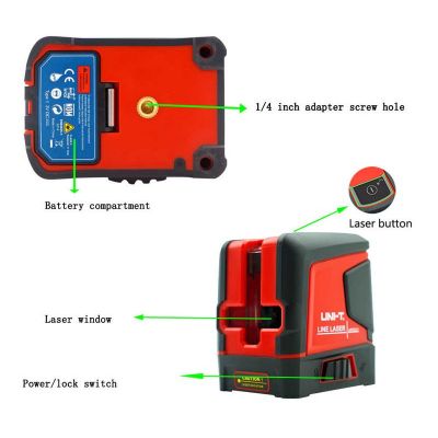 UNI-T γραμμικό αλφάδι laser LM570LD-II, με πράσινη δέσμη 2 ακτίνων | Μηχανήματα - Πολύμετρα στο smart-tech.gr