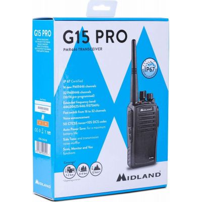 Midland G15 Pro | Ελεύθερης Χρήσης PMR446 στο smart-tech.gr