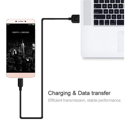 USAMS Καλώδιο USB σε Micro USB US-SJ098 U-Turn, 1m, μαύρο | ΚΑΛΩΔΙΑ & ADAPTORS στο smart-tech.gr