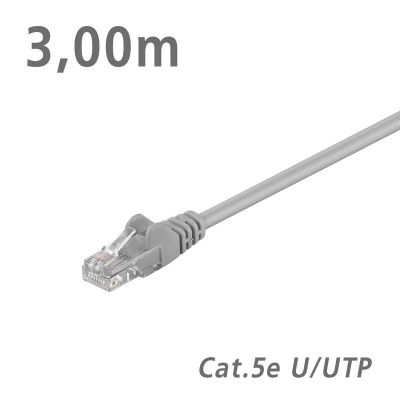 68367 ΚΑΛΩΔΙΟ Patch Cat.5e U/UTP CCA Grey 3.00m | PATCH CORD CAT 5e στο smart-tech.gr