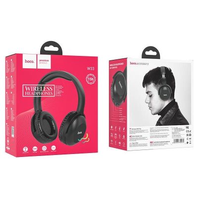 Wireless Ακουστικά Stereo Hoco W33 Art Sound με Μικρόφωνο, AUX και Πλήκτρα Ελέγχου v5.0 Μαύρο | Ακουστικά Bluetooth στο smart-tech.gr
