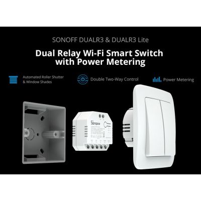 SONOFF smart διακόπτης DUALR3, 2-Gang, WiFi, 15A, λευκός | ΗΛΕΚΤΡΟΛΟΓΙΚΟΣ ΕΞΟΠΛΙΣΜΟΣ στο smart-tech.gr