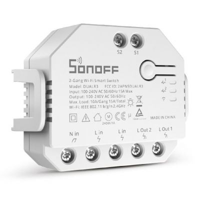 SONOFF smart διακόπτης DUALR3, 2-Gang, WiFi, 15A, λευκός | ΗΛΕΚΤΡΟΛΟΓΙΚΟΣ ΕΞΟΠΛΙΣΜΟΣ στο smart-tech.gr