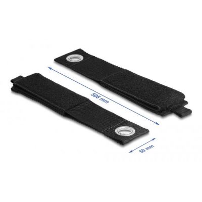 DELOCK ιμάντες τύπου Velcro 19573, 50.8 x 5cm, μαύρος, 5τμχ | ΤΑΚΤΟΠΟΙΗΤΕΣ ΚΑΛΩΔΙΩΝ στο smart-tech.gr