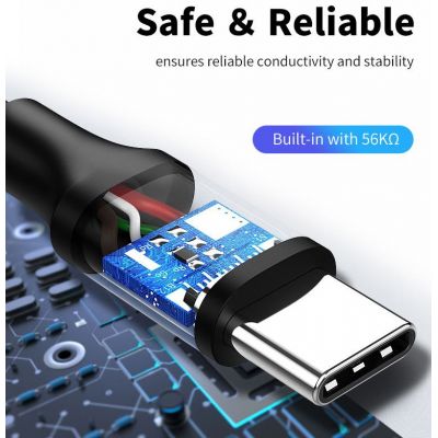 CABLETIME καλώδιο USB 2.0 σε USB Type-C C160, 5V 3A, 1m, μαύρο | Καλώδια USB-C (Type-C) στο smart-tech.gr