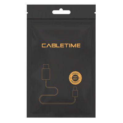 CABLETIME καλώδιο USB 2.0 σε USB Type-C C160, 5V 3A, 1m, μαύρο | Καλώδια USB-C (Type-C) στο smart-tech.gr
