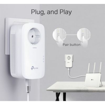 TP-LINK Passthrough Powerline Starter Kit TL-PA8010P KIT, AV1300 Gigabit | Access Points - WiFi Extenders στο smart-tech.gr