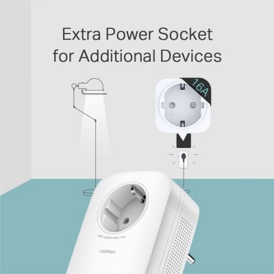 TP-LINK Passthrough Powerline Starter Kit TL-PA8010P KIT, AV1300 Gigabit | Access Points - WiFi Extenders στο smart-tech.gr