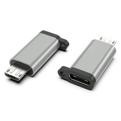 POWERTECH αντάπτορας Micro USB αρσενικό σε USB-C θηλυκό PTH-065, ασημί | Καλώδια USB-C (Type-C) στο smart-tech.gr