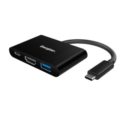 Hub Energizer USB-C HC303CV  σε USB-A 3.0 + HDMI 4K + USB-C  Μαύρο | ΣΤΑΘΜΟΙ ΣΥΝΔΕΣΗΣ (USB HUB - BLUETOOTH) στο smart-tech.gr