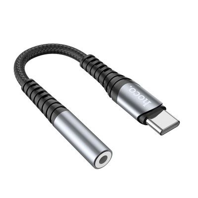 Αντάπτορας  Hoco LS33 USB-C σε 3.5mm Θηλυκό Μεταλλικό Γκρί Συμβατό με όλες τις Συσκευές | ΚΑΛΩΔΙΑ & ADAPTORS στο smart-tech.gr