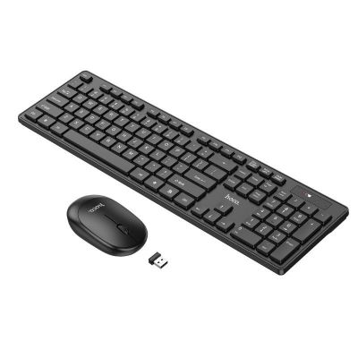 Πληκτρολόγιο και Ποντίκι Hoco GM17 Wireless Business Set Full Size, 104 Πλήκτρα 2.4GHz USB Dongle Μαύρο | ΠΛΗΚΤΡΟΛΟΓΙΑ στο smart-tech.gr