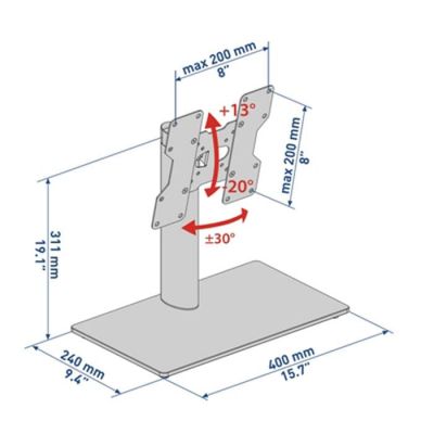 MELICONI STAND 100-200 | Επιτραπέζιες βάσεις τηλεόρασης στο smart-tech.gr