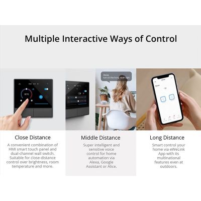 SONOFF smart διακόπτης τοίχου NSPanel με οθόνη αφής, 2-gang, Wi-Fi, γκρι | ΗΛΕΚΤΡΟΛΟΓΙΚΟΣ ΕΞΟΠΛΙΣΜΟΣ στο smart-tech.gr