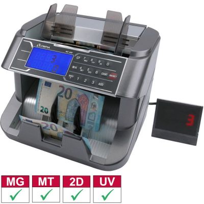 Olympia NC 455 Μετρητής και ελεγκτής γνησιότητας χαρτονομισμάτων 4 αισθητήρων με εξωτερική οθόνη | Καταμετρητές & Ανιχνευτές Πλαστών Χαρτονομισμάτων στο smart-tech.gr