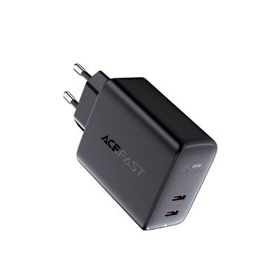 Φορτιστής Ταξιδίου Acefast A9 Fast Charging 02χUSB-C QC3.0 / QC2.0 PD40W Μαύρος | ΦΟΡΤΙΣΤΕΣ / ΤΡΟΦΟΔΟΤΙΚΑ USB στο smart-tech.gr