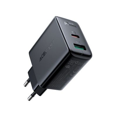 Φορτιστής Ταξιδίου Acefast A5 Fast Charging USB-C 20W+USB-A 12W PD20W, QC3.0 / QC2.0 32W Μαύρος | ΦΟΡΤΙΣΤΕΣ / ΤΡΟΦΟΔΟΤΙΚΑ USB στο smart-tech.gr