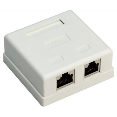 GOOBAY επιτοίχια πρίζα δικτύου 77635, 2 θύρες RJ45, CAT 6 STP, λευκή | ΗΛΕΚΤΡΟΛΟΓΙΚΟΣ ΕΞΟΠΛΙΣΜΟΣ στο smart-tech.gr