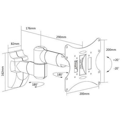 BRATECK LCD-503A | Βάσεις στήριξης τηλεοράσεων στο smart-tech.gr