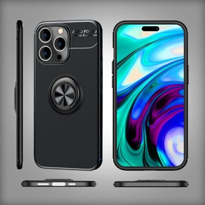 Θήκη Ancus AutoFocus Shockproof με Ring Holder για Apple iPhone 14 Pro Μαύρη | Θήκες προστασίας για κινητά στο smart-tech.gr