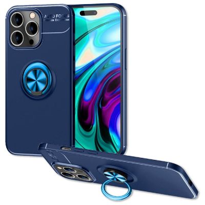 Θήκη Ancus AutoFocus Shockproof με Ring Holder για Apple iPhone 14 Pro Max Μπλε | Θήκες προστασίας για κινητά στο smart-tech.gr